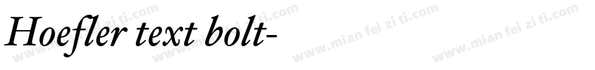 Hoefler text bolt字体转换
